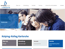 Tablet Screenshot of kolping-kolleg-karlsruhe.de